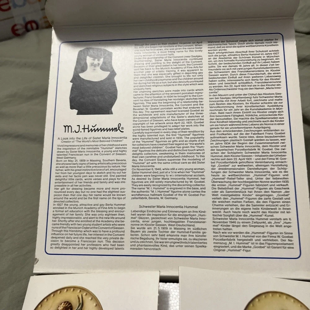 Vintage Hummel Annual Collectible Plate 1980 with Original Box